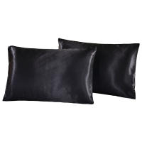 2-Piece Pure Emulation Seda Almohadilla De Seda Para Cabeza Y Cojín Cubierta De Almohada Cómoda Para Cama Tela De Seda Poliéster Microfibra Rectangular Sin Relleno - details 7