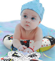 Almohada De Juguete Para El Pecho Del Bebé En Blanco Y Negro Con Espejo Y Alto Contraste Juguete Sensorial Montessori Para Bebés De 0 a 12 Meses Y Años - details 5