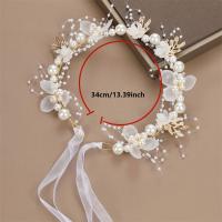 Diadema De Boda Bohemia Para Niñas Adorno De Cabello Con Perlas Y Flores Guirnalda De Novia Aro De Cabeza Joyería De Pelo Regalos Para Niños Estilo Moda Primavera Verano - details 5