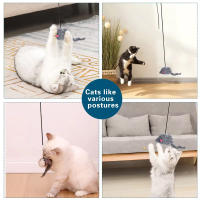 Juguete Interactivo Para Gatos Retráctil Con Pluma Juguetes De Enseñanza Para Gatos Domésticos Juguetes De Persecución Para Gatos Juguetes Telescopio Para Gatos Con Aroma De Catnip - details 2