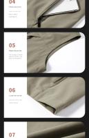 Chaleco De Verano Para Hombre Chaleco Sin Mangas Táctico Impermeable Para Caza Pesca Camping Con Bolsillos Y Cola De Caballo Casual - details 24