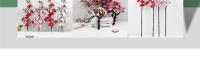 Ramo De Flor De Cerezo Rojo Artificial Decoración Interior Para El Hogar Flores Silken Falsas Para El Invierno Y Navidad - details 2