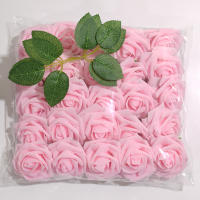 25pcs/Lote Rosa Artificial De PE De Alta Calidad Con Tallo Para Decoración De Boda Fiesta Cumpleaños Scrapbook Supplies - details 16
