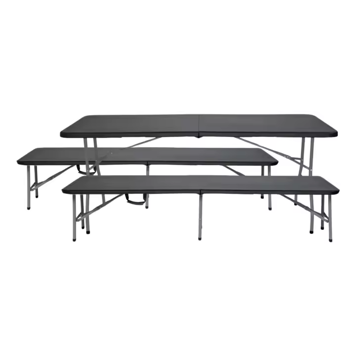 Conjunto Plegable Mesa con 2 Bancos de 180cm Catering Thinia Home - 1