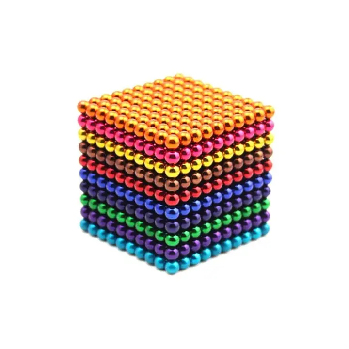 1000 bolas magnéticas de 0.118 in para mezclar alivio del estrés, 10 colores (colores mezclados, 1000 unidades) - 1