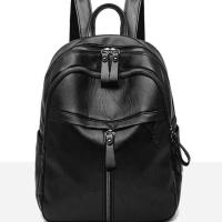 Mochila Negra Casual Para Mujer Sin Violencia En Forma De Oso Simple Y Cruzada Con Bolsillo Interior Para Computadora Material PU Y Poliéster - details 5