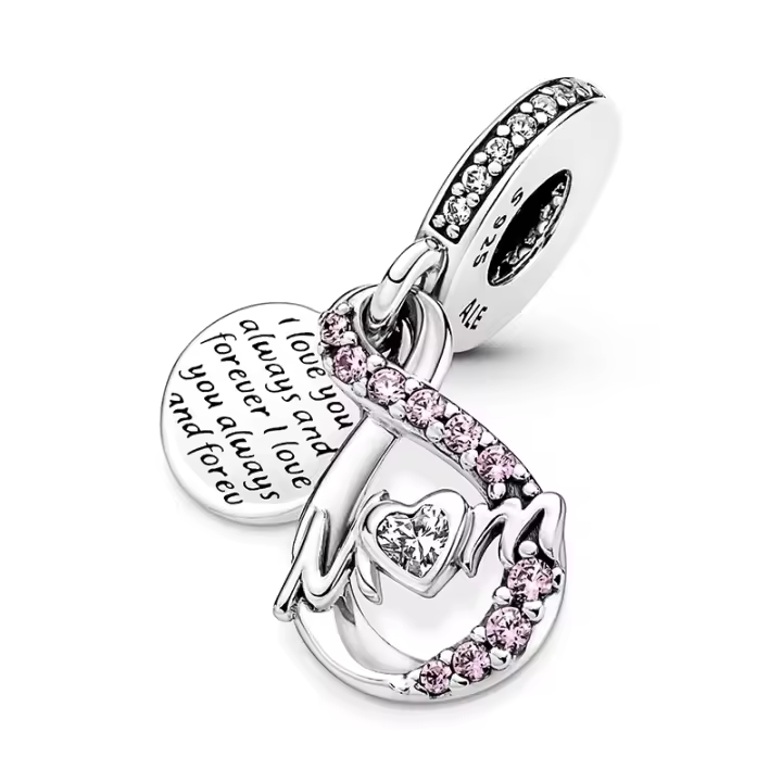 Charm Pandora Colgante Doble Mamá¡ Infinito en Pavé© 791468C01 - 1
