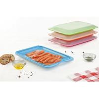 HOGUITA-Set de 5 Porta Embutidos con Tapa, Fiambreras Apilables para Conservación de Alimentos, Contenedores para Queso, Jamón, Salchichas, Reutilizables, Libre de BPA, Sistema Fresh, Colores Surtidos - details 5