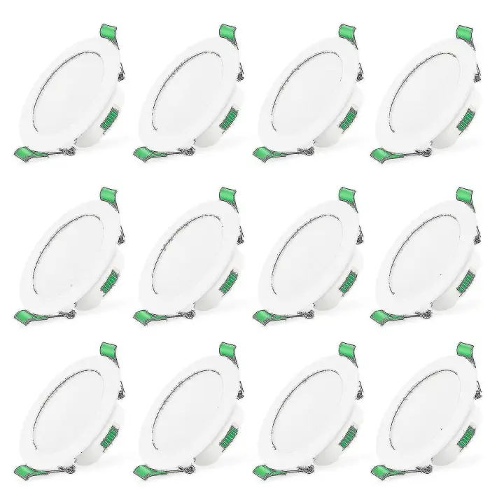12PCS 7W Blanco Led Downlight empotrado Luces de techo Slim Spot Light - 1