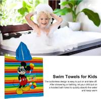Poncho toalla niños 100% algodon de Mickey Mouse, Toalla de Playa Infantil de Mickey Mouse con Capucha Toalla de Baño Poncho Toalla Poncho para Niñas Niños de 2 a 8 años de 60cm x 60cm, 300gsm - details 1