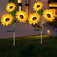 Lámpara Solar IP65 Impermeable Para Exterior Iluminación LED En Forma De Girasol Decorativa Para Jardín Camino Paisaje - details 10