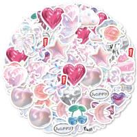 46pcs Pegatinas De Balón De Amor Graffiti Lindo Para Decorar Cuaderno Taza Diario Maleta Guitarra Juguete Clásico Scrapbook DIY Adhesivo De Papel Sintético - details 0