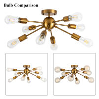 Modern Sputnik Ceilin Ganchillo Lámpara Colgante Satellite Iluminación Fuente De Luz Decorativa Para Sala De Estar Y Comedor Material De Hierro - details 4