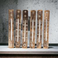 Incienso Natural Tulasi, Hecho en la India, 6 Cajas con 15 Sticks, 3 Aromas: Palo Santo, Rosa Roja y Manzana Verde + Quemador de Madera - details 4