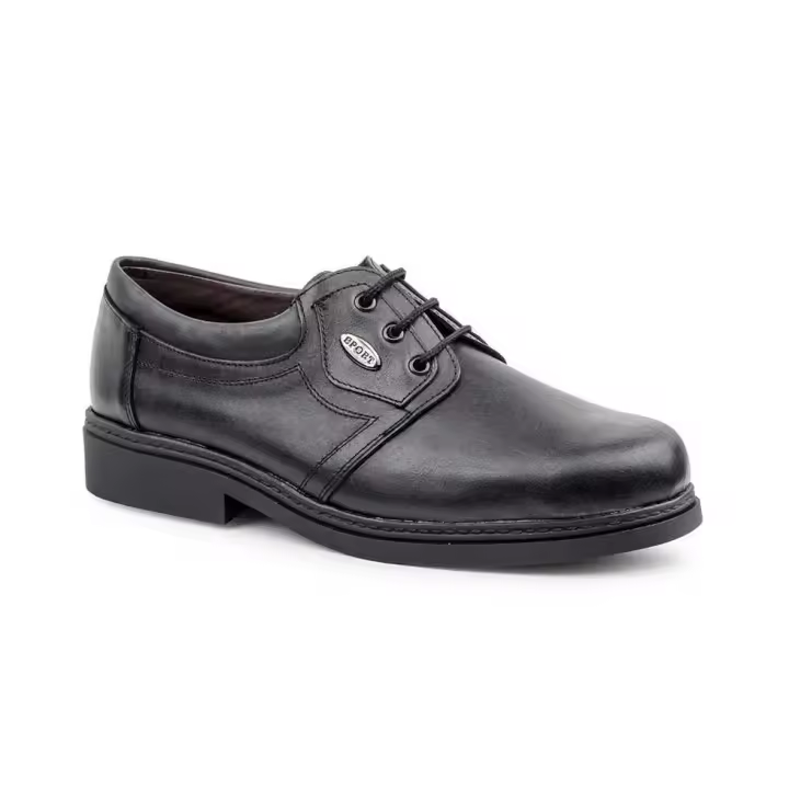 Mº 458 Negro Hecho en España Zapatos Hombre Piel Negro Cordones Numeración: 38-46 Marca: Ibérico Color: Negro ZAPATO MUY COMODO  PARA TRABAJAR DE CAMARERO O TRABAJO CONVENCIONAL CON PIELES MUY SUEAVES Y SUELA MUY COMODA ATADO CON CORDONES - 1