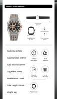Reloj De Pulsera Deportivo Para Hombre NAVIFORCE Con Cronógrafo Multifunción Resistente Al Agua 5ATM Correa De Silicona Moda Casual - details 1