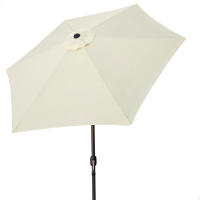 Aktive - Sombrilla jardín Ø300 cm o Ø270 cm, sombrilla grande antiviento, hexagonal, poliéster reforzado 160 gr con protección UV50, estructura aluminio, 6 varillas, mástil Ø48 mm, sistema manivela, resistente, ventilación superior, parasol terraza - details 0