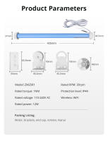 Motor De Rollo Inteligente WiFi Para Cortina Eléctrica Compatible Con Tuya APP Alexa Google Home Control Por Voz Para Tubo De 37/38mm - details 9