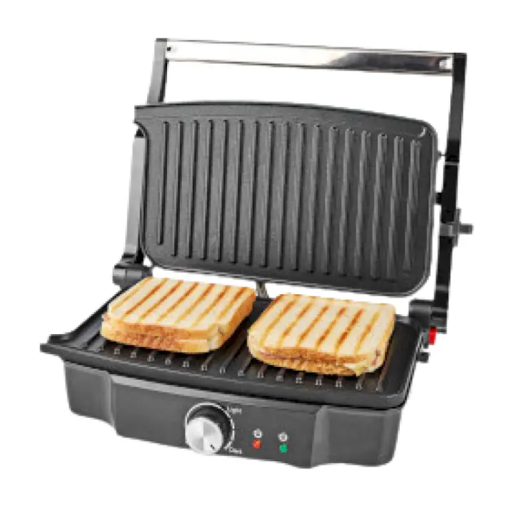 NEDIS PARRILLA DE CONTACTO | 1500 W | CONTROL DE TEMPERATURA AJUSTABLE | ACERO INOXIDABLE / PLASTICO - 1