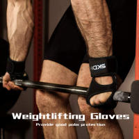 Guantes De Levantamiento De Pesas SKDK Con Apoyo De Tornillo Protección De Palma Completa Para Gimnasio Y Ejercicios De Potencia Equipamiento De Fitness Negro - details 1