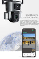 Cámara de vigilancia de seguridad solar inalámbrica para exteriores 4K 8MP 4G 360° Lente dual Zoom óptico 10X Detección de movimiento - details 0