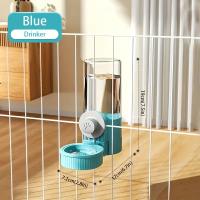 Nueva Tepy Alimentador Y Dispensador De Agua Automático Para Mascotas Colgante Contenedor Con Cuenco Para Cages Color Gris - details 7