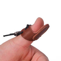 Protector De Dedo Para Arco De Cuero Suave Recurvo Anillo De Dedo Para Tiro Material De Cuero Oveja Negro Marrón - details 0