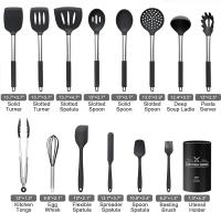 Juego de 15 Utensilios de Cocina de Silicona Resistentes Al Calor - details 1