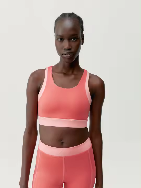 Born Living Yoga Top Xenia Strawberry Ice/Sunset Coral - 1