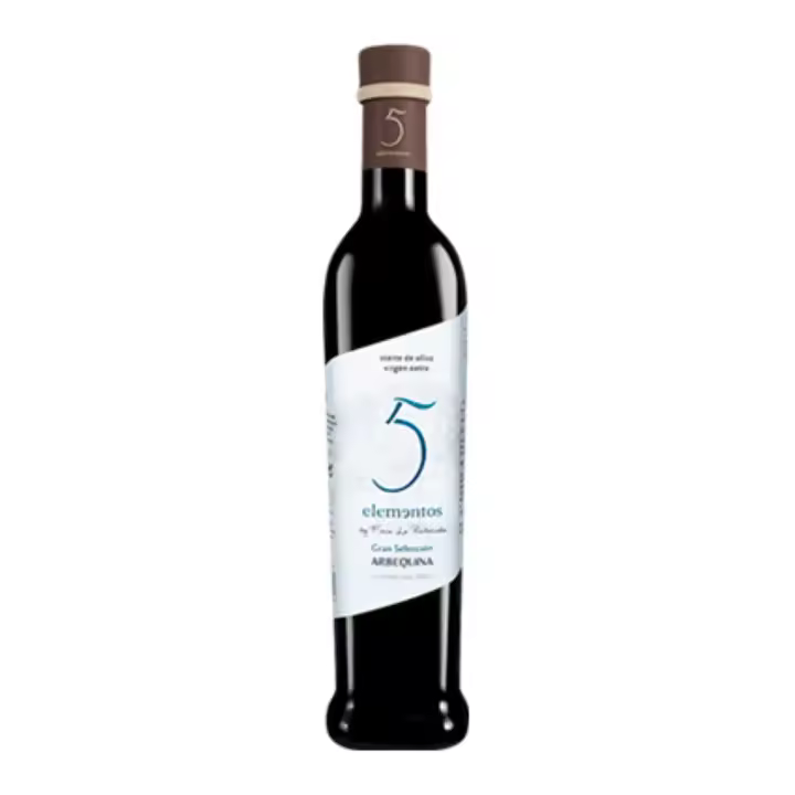 5 Elementos - Aceite de oliva virgen extra Gran Selección Arbequina 500 ml elaborado en Finca La Pontezuela con proceso meticuloso para uso diario y maridaje perfecto - 1