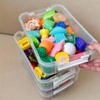 Caja De Almacenamiento Para Bloques De Construcción Simplicidad Caja De Herramientas Clasificadora Impermeable Y Antipolvo Con Cajones Separadores Organizador De Juguetes Caja Fuerte - details 4