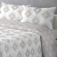 UNIFABRIC HOME TEXTIL Colcha Bouti Primavera Verano Reversible Color Beig Mod.Rombos Cama 90 ,105,135 y 150  Ligeras y Suaves ,Incluye fundas de cojín,Termosellada No hace bolitas y facil planchado - details 2