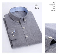 Camisa Casual Para Hombre De Algodón Oxford Con Rayas Y Bolsillo En Soltero Cuello Botón Manga Larga Ajustada Y Cómoda En Colores Variados - details 13