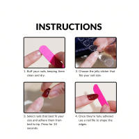 96PCS Uñas Postizas De Presión Con Diseño De Amor En Blanco Rosa Rojo Negro Y Plateado Uñas Cortas Cuadradas Para Fiestas Y Uso Diario - details 7