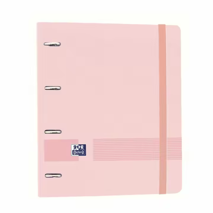 Carpeta 4 Anillas Oxford A4+ Plástico Polyfoam con Goma - Rosa Chicle - 1
