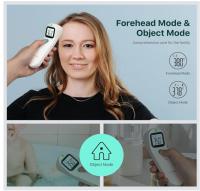 Termómetro Femometer para la fiebre sin contacto para bebés y adultos, termómetro digital de frente por infrarrojos con lectura instantánea, lectura precisa, alarma de fiebre. Blanco. ( Envase abierto ) - details 4