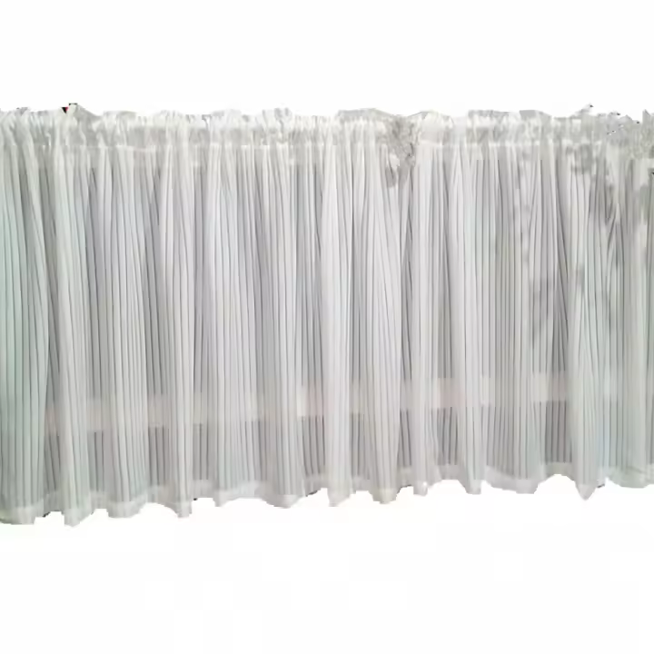 Cortina Blanca Semi Transparente Para Cocina Y Baño Cortinas Verticales Transparentes Cortinas Cortas De Tres Capas Para Ventanas - 1