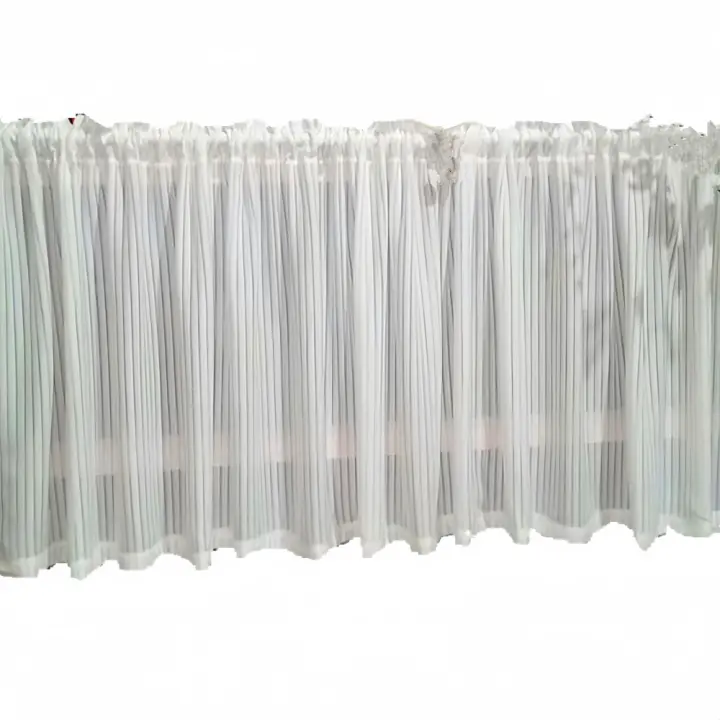 Cortina Blanca Semi Transparente Para Cocina Y Baño Cortinas Verticales Transparentes Cortinas Cortas De Tres Capas Para Ventanas - 1