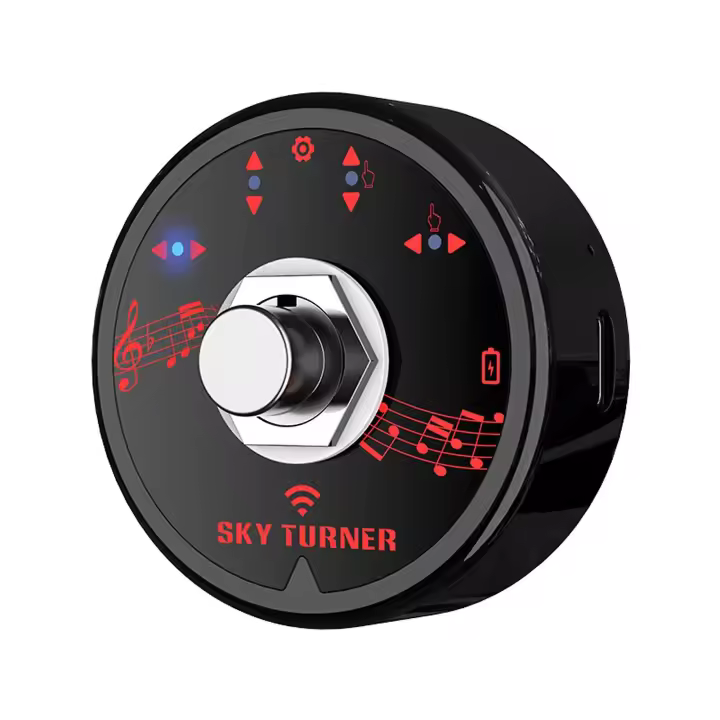 Pedal de cambio de página ST-1 BT, recargable e inalámbrico, para tabletas, teléfonos inteligentes y música electrónica. - 1