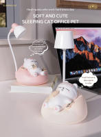 Lámpara De Noche De Gato Lindo Recargable En Silicona Cartoon Decoración De Habitación Para Niños Regalo De Cumpleaños Iluminación Suave Forma Animal LED - details 2