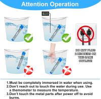 Cecodadi calentadores de agua de inmersión portátiles eléctricos sumergibles para piscina/bañera de hidromasaje con 304 SS para bañera, cubo, lavabo, 1 galones de agua en minutos (azul, 3000 W) - details 3