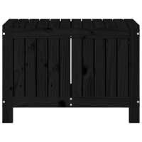 vidaXL Caja de almacenaje jardín madera de pino negro 76x42,5x54 cm - details 4