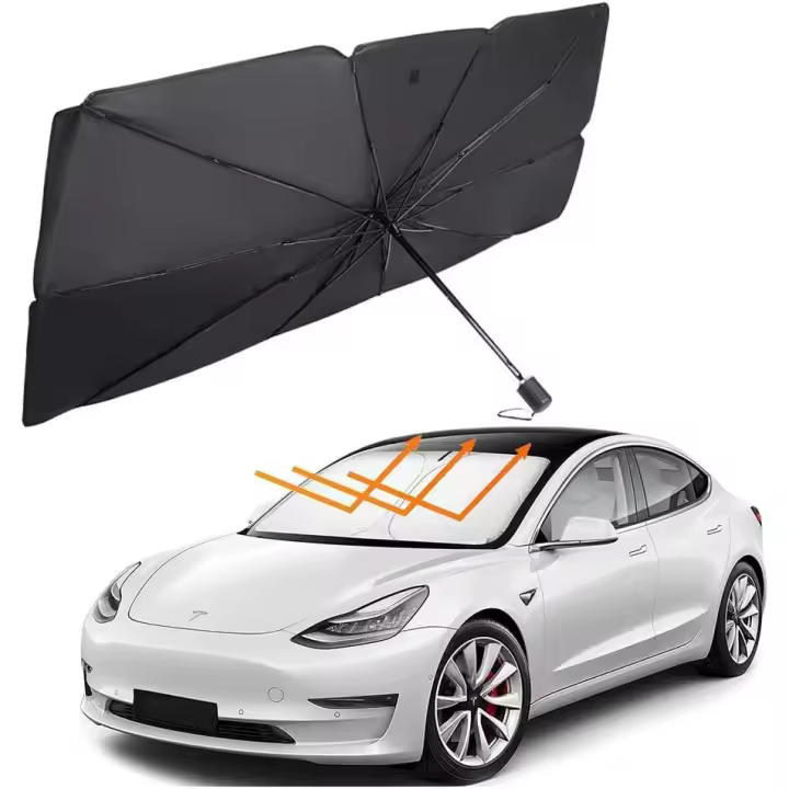 Euroxanty Parasol para Parabrisas Delantero de Coche Plegable - Protección Solar y Aislamiento Efectivo - Tamaño 130x75 - 1