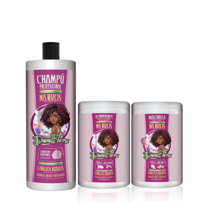 PACK DE DONA FLORA MIS RIZOS CHAMPU 1000 ML+MASCARILLA 1000 ML+ACTIVADOR 1000 ML - 1