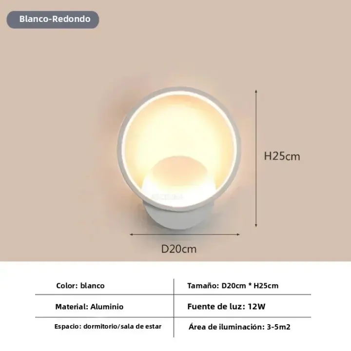 Lámpara De Pared LED Moderna Y Minimalista Para Sala De Estar Dormitorio Pasillo Aisle Balcon Restaurante Luz Interior - 1