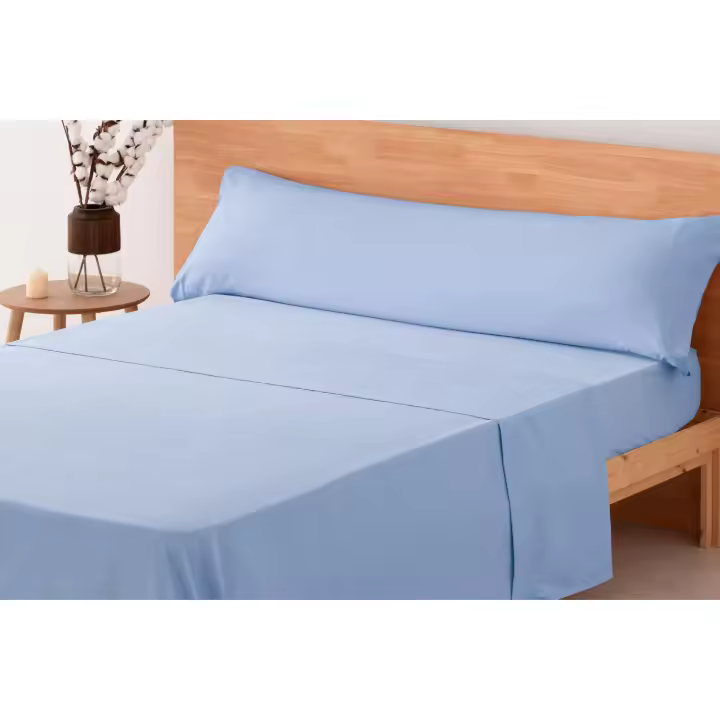 HIPERMANTA. Juego sábanas LISAS de 3 piezas de MICROFIBRA 100% POLIÉSTER. Sábanas de verano, tacto extra suave. Para CAMA de 135 cm. Varios colores a elegir. - 1