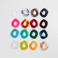 10pcs Cuentas De Acrylico En Forma De Cuadrado Grande Para Hacer Pulseras Collares Y Aretes DIY Accesorios De Joyería - details 1