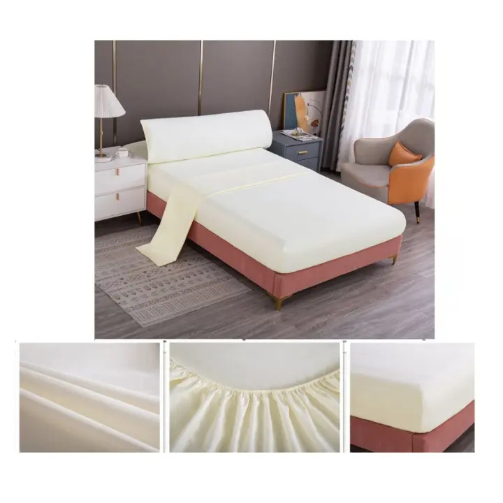 Juego de Sábana UNISEX colores lisos acabado de gran suavidad y no hacen bolas medidas 90 cm 105 cm 135cm 150 cm - 1