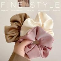 Scrunchies De Satén Para Mujer Accesorios De Cabello Textura Esmerilada Gomas Elásticas Para Pelo Complementos De Moda - details 5