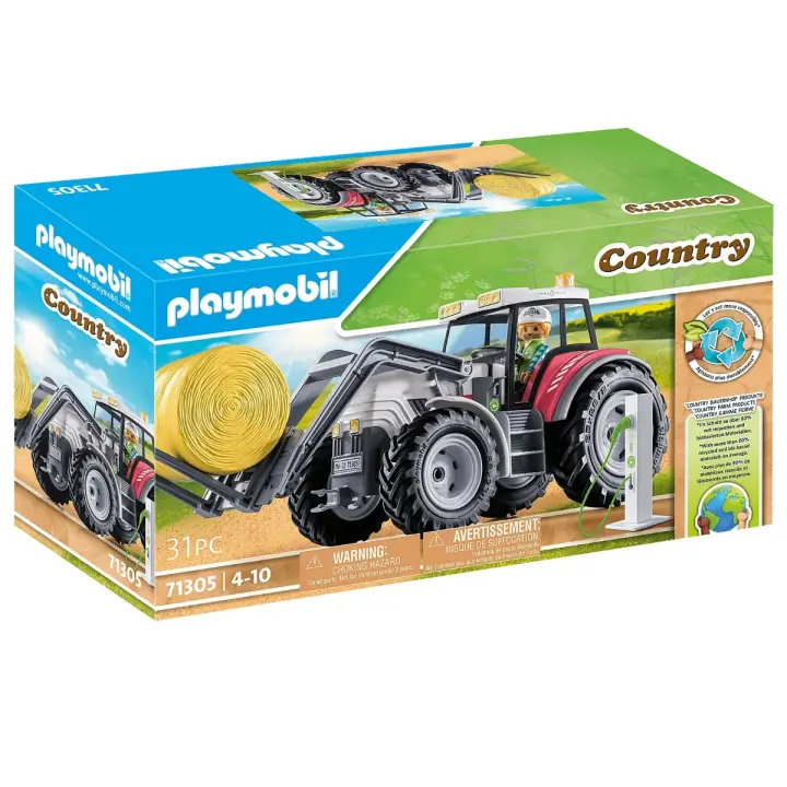 Playmobil - Tractor cero emisiones con alpaca y granjero, Tienda con Licencia Oficial 71305 - 1